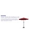 Flash Furniture Red 9 FT Umbrella and Black Cement Base, 2 PC Set GM-402003-UB19B-RED-GG - alternate 4